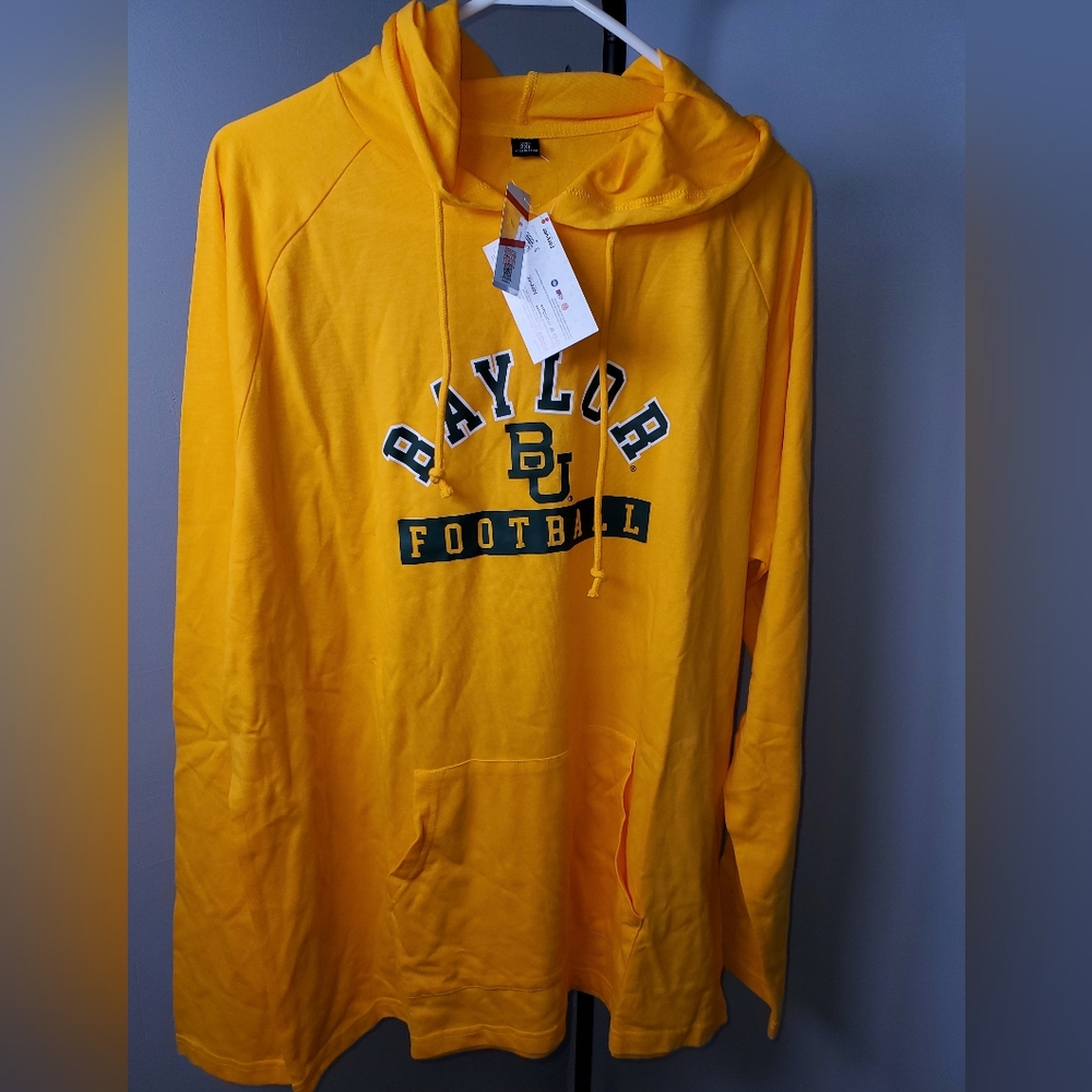 Yellow Baylor Football Hoodie